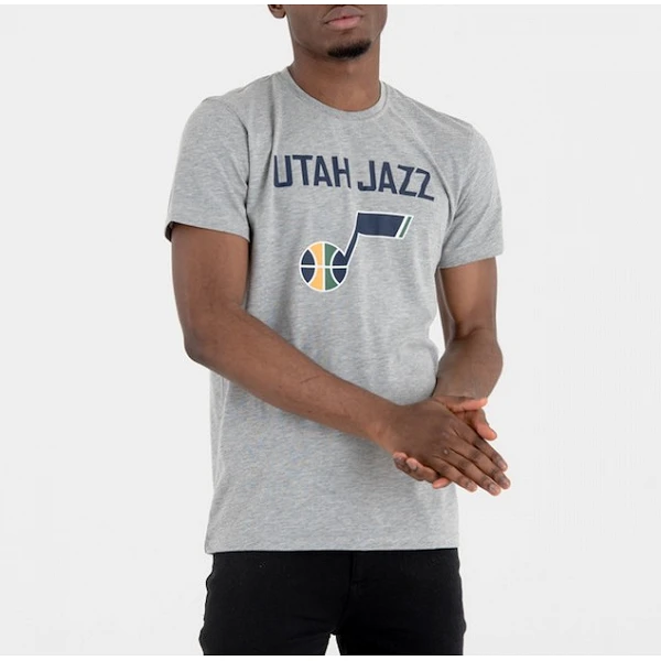 CAMISETA NEW ERA UTAH JAZZ TEAM LOGO GRIS