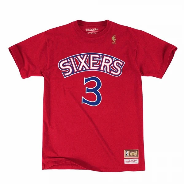 CAMISETA MITCHELL AND NESS SIXERS - ALLEN IVERSON ROJA