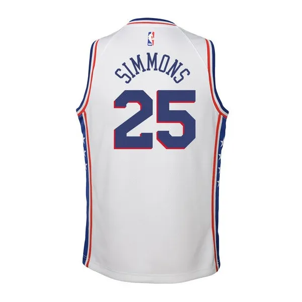 CAMISETA BEN SIMMONS SIXERS SWINGMAN JUNIOR BLANCA