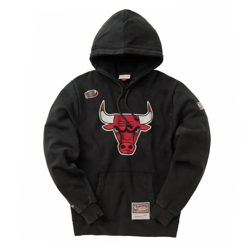 SUDADERA MITCHELL AND NESS "WORN LOGO" CHICAGO BULLS