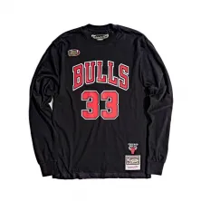 CAMISETA MANGA LARGA CHICAGO BULLS "NUMBER PRINT" BLACK