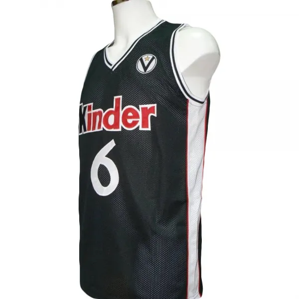 CAMISETA MANU GINOBILI - KINDER BOLONIA NEGRO