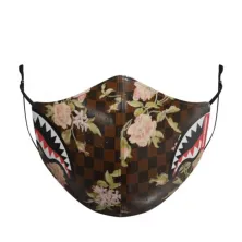 MASCARILLA SPRAYGROUND FLOWER SHARKS IN PARISY "PVC FASHION MASK"