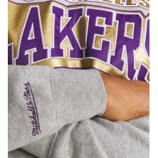 SUDADERA LAKERS "ALL OVER PRINT FLEECE CREW" MITCHELL AND NESS