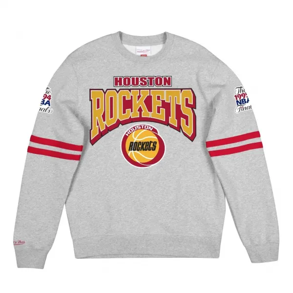 SUDADERA HOUSTON ROCKETS "ALL OVER PRINT FLEECE CREW" MITCHELL AND NESS