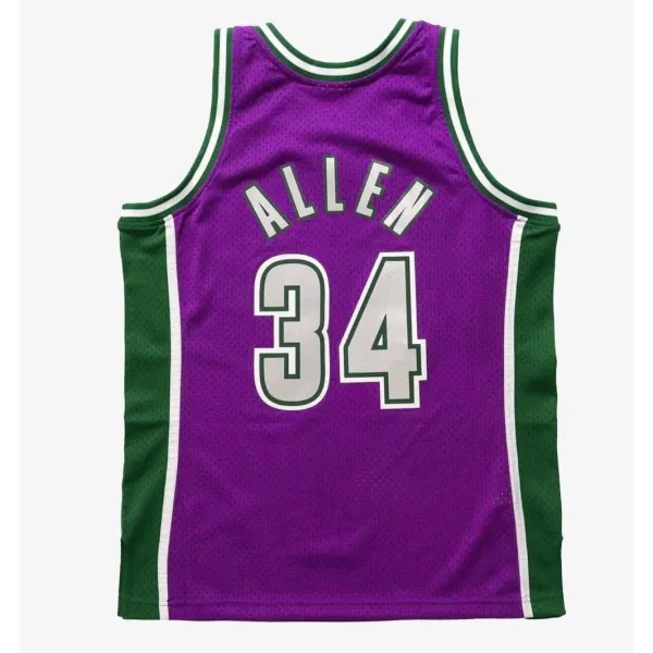 CAMISETA RAY ALLEN MILWAUKEE BUCKS 2001-02- SWINGMAN MORADA