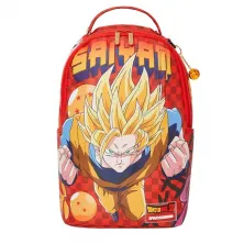 MOCHILA SPRAYGROUND DRAGON BALL Z - ON THE RUN RED CHECK