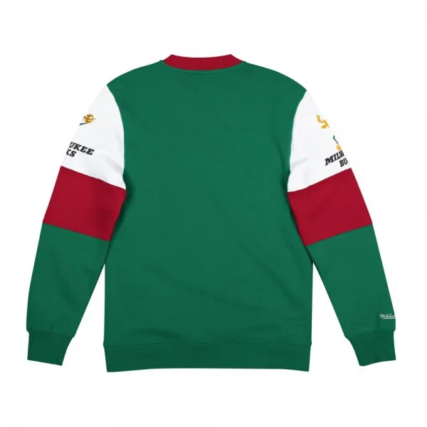 SUDADERA MILWAUKEE BUCKS "PERFECT SEASON CREW" MITCHELL AND NESS