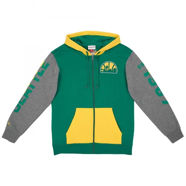 SUDADERA MITCHELL AND NESS "FULL ZIP SEATTLE SUPERSONICS "