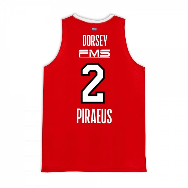 Camiseta Tyler Dorsey 2021-22 Euroliga Olympiacos vista trasera