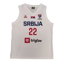 CAMISETA VASILIJE MICIC SERBIA - PEAK BLANCA EUROBASKET 22