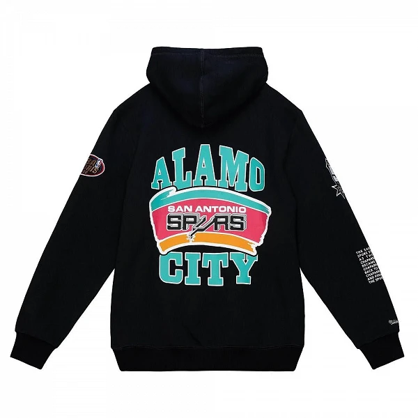 SUDADERA SAN ANTONIO SPURS "NBA TEAM ORIGINS FLEECE HOODY" MITCHELL AND NESS