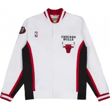 Chaqueta Chicago Bulls NBA Finals 1998-99 Authentic Warm Up blanca frontal