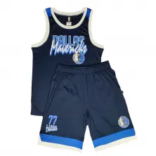 equipacion baloncesto de luka doncic con dallas mavericks para entrenamiento en azul