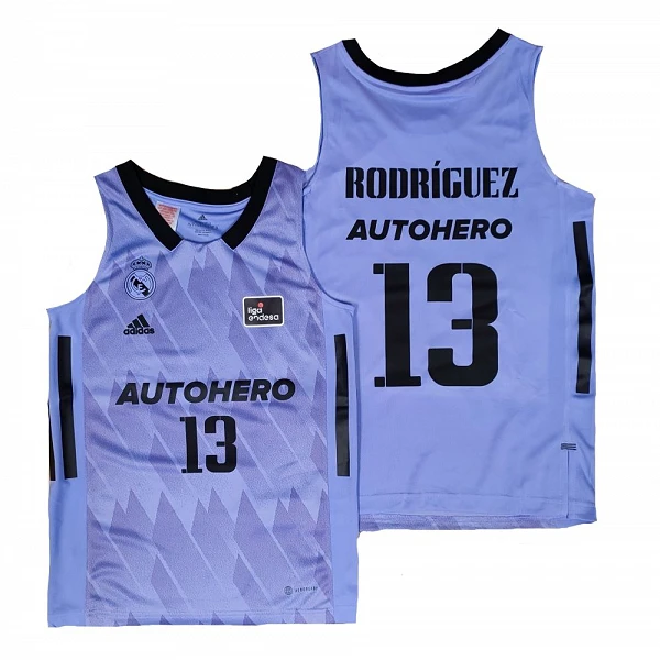 camiseta baloncesto junior Chacho Rodriguez real madrid 2023 segunda equipacion