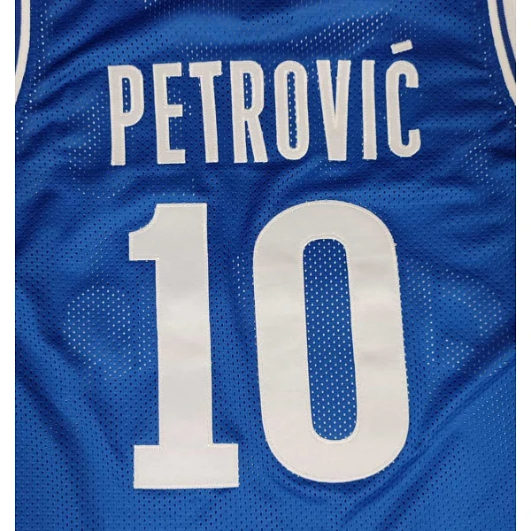 camiseta de baloncesto replica clasica drazen petrovic cibona zagreb azul