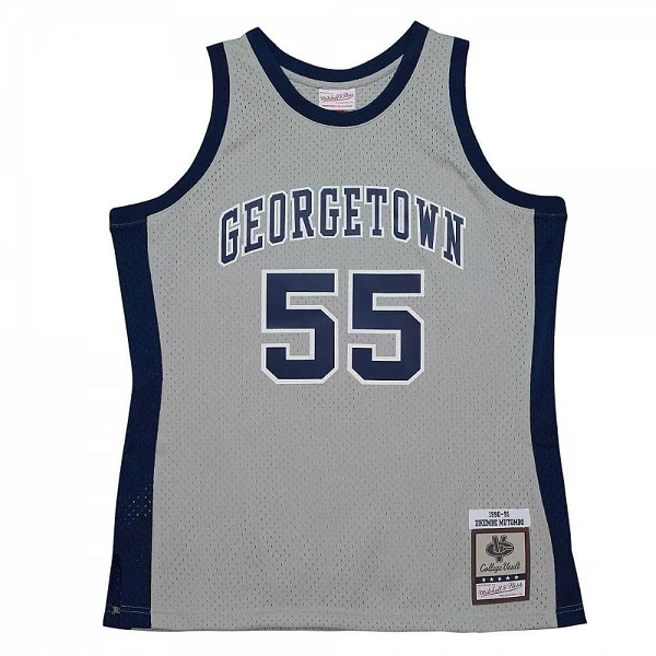 Camiseta Dikembe Mutombo con Georgetown NCAA Swingman Mitchell and Ness