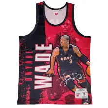 Camiseta Dwyane Wade NBA player burst Mitchell and Ness