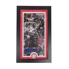 Poster enmarcado fotografia michael jordan bulls last shot moneda edicion limitada