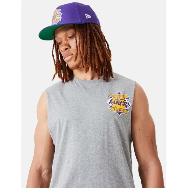 Camiseta "NBA Championship Sleeveless Lakers Back Print Logo"