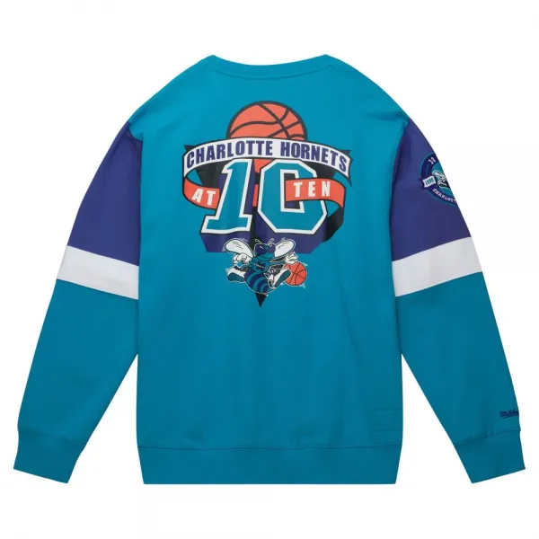 Sudadera Charlotte Hornets NBA All Over Crew Mitchell and Ness