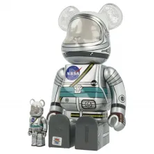 Bearbrick NASA Project Mercury Astronaut 400%+100% Set - Mediom Toys