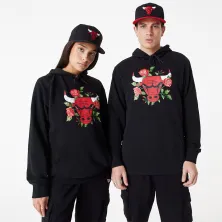 Sudadera Chicago Bulls NBA Floral Graphic de New Era en Negro