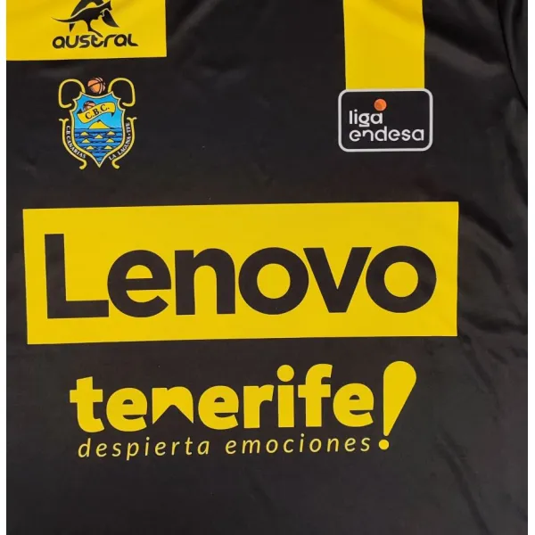 Camiseta Calentamiento Lenovo Tenerife Negra