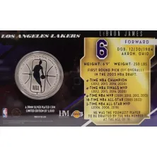 Estuche con moneda Edicion Limitada de Lebron James con Lakers