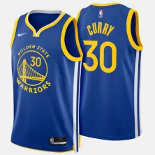 Camiseta Nike Swingman de Curry con Warriors Icon Edition azul de Nike