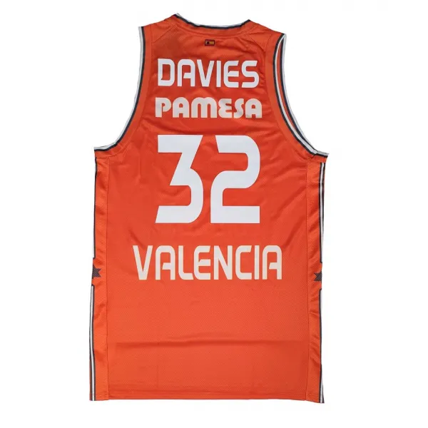 Camiseta Brandon Davies Valencia Basket Euroliga Primera Equipacion Oficial - Luanvi 2023/24