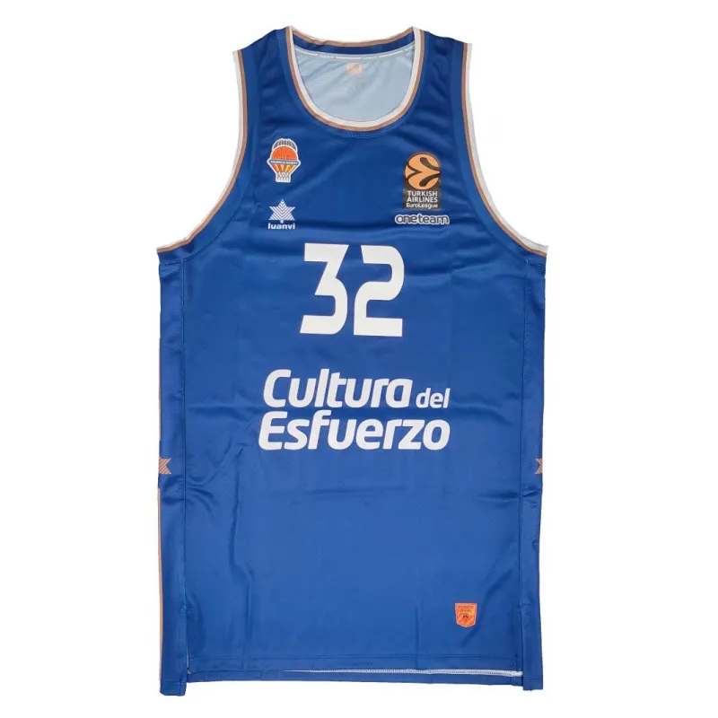 Camiseta Brandon Davies Valencia Basket Euroliga Segunda Equipacion Oficial - Luanvi 2023/24