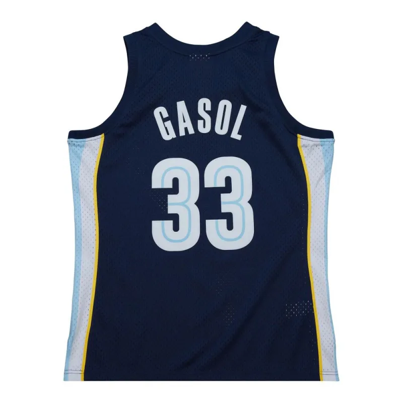 Camiseta Marc Gasol con Memphis Grizzlies Swingman 2008 Mitchell and Ness