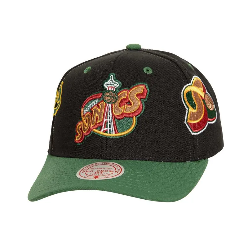 Gorra Curva Seattle Supersonics NBA Overbite Pro HWC de Mitchell and Ness