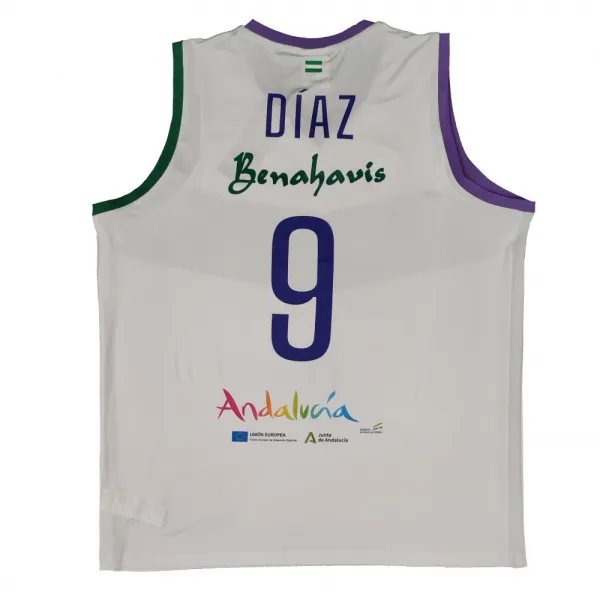 Camiseta Alberto Diaz Unicaja Malaga Liga Endesa Baloncesto Segunda Equipacion 2023-24 Joma