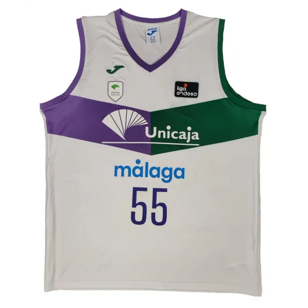 Camiseta Kendrick Perry Unicaja Malaga Segunda Equipacion blanca