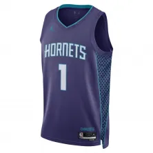 Camiseta LaMelo Ball con Charlotte Hornets Jordan Statement Edition vista frontal