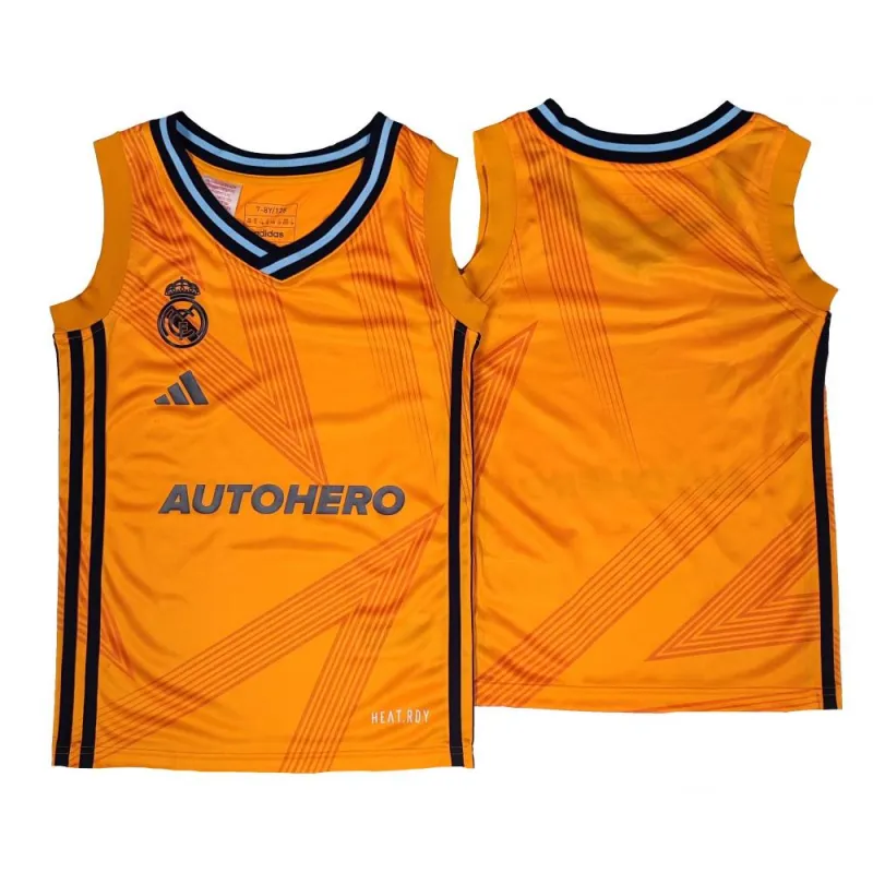 Camiseta Real Madrid Baloncesto Junior Segunda Equipacion naranja