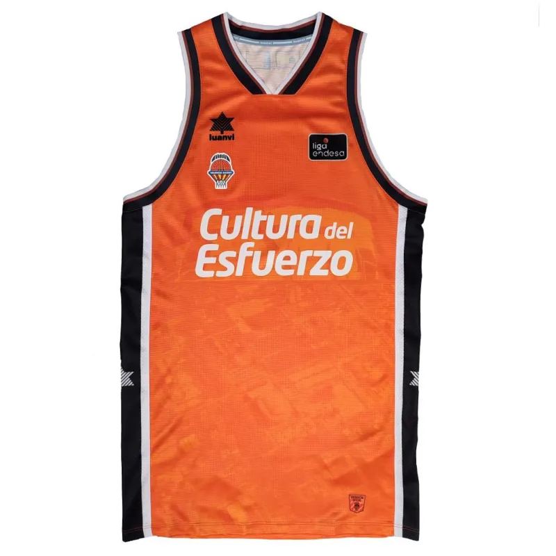 Camiseta Pamesa Valencia Basket ACB Primera Equipacion Oficial naranja vista frontal