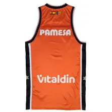 Camiseta Pamesa Valencia Basket ACB Primera Equipacion Oficial naranja vista trasera