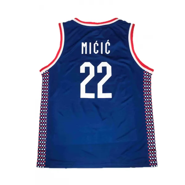 Camiseta Vasilije Micic Serbia - Peak Paris 2024 azul