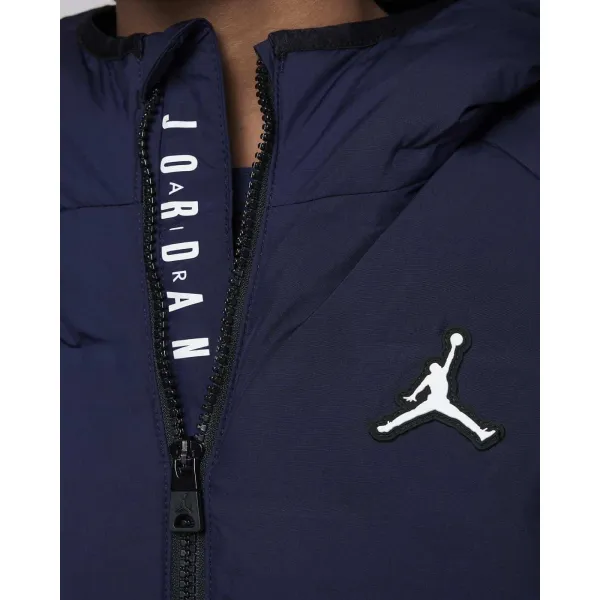 Abrigo Air Jordan Welded Puffer Junior azul cremallera