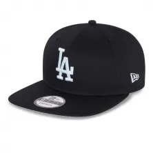 Gorra plana Dodgers Snapback bordada negra vista frontal