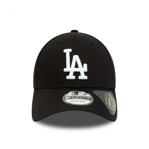 Gorra Los Angeles Dodgers 9Forty Repreve negra New Era frontal