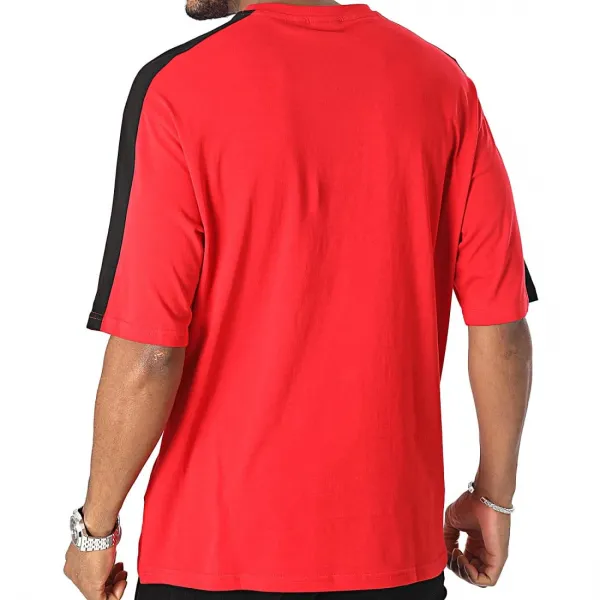 Camiseta Chicago Bulls New Era "color block oversized" - roja espalda