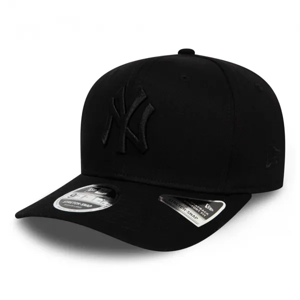 Gorra curva New York Yankees Tonal 9Fifty Stretch New Era negra frontal