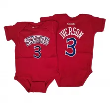 Body Bebe de Allen Iverson Name and Number con los Sixers