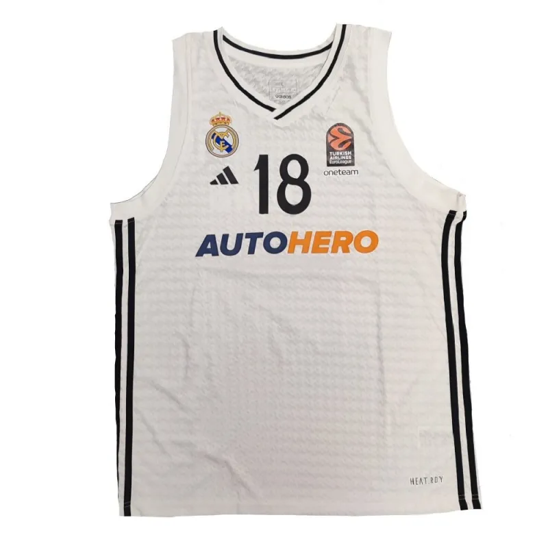 Camiseta Serge Ibaka Real Madrid Baloncesto Adidas Junior primera equipación vista frontal