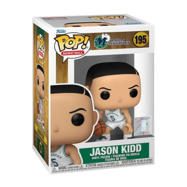 Funko Pop Jason Kidd Rookie con Dallas Mavericks 195 vista caja