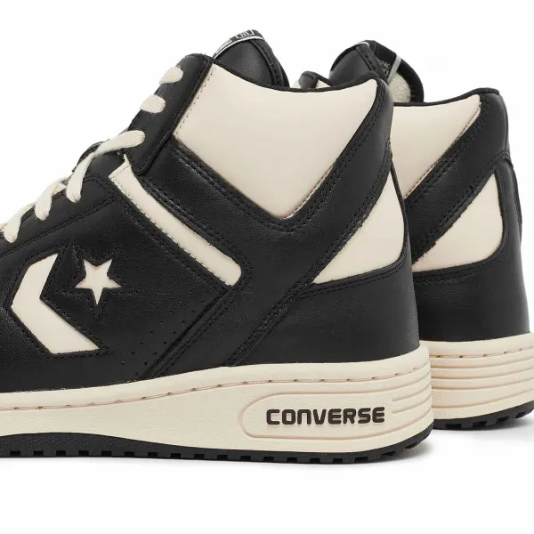 Zapatillas Converse Weapon OG Mid negras lateral talon 1